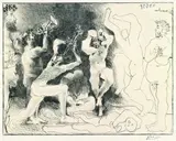 Pablo Picasso, La danse des faunes, 1957, Lithograph printed in colours
