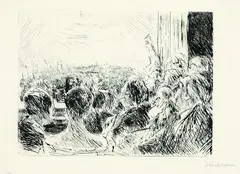 Das Konzert by Max Liebermann, 1922, Drypoint, sold Sep 2002