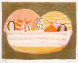 Zoran Mušič, 2 Bll.: Cavallini. Le Bac, 1953, Lithograph printed in colours