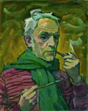 Heinrich Emil Adametz, Selbstportrait, 1955, Oil on canvas