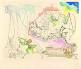 Salvador Dalí, Dionysos, 1967, Aquatint printed in colours