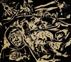 Walter Jacob, 2 Bll.: Halligmenschen. Kopf (Bildnis Walter Grünert), 1921, Woodcut