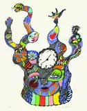 Niki de Saint Phalle, Phantastischer Kopf mit Uhr