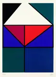 Johannes Itten, Plakat für die Ausstellung Baden-Baden, 1965, Silkscreen printed in colours