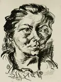 Ludwig Meidner, Frauenporträt, 1929, Lithograph