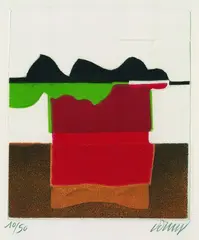 Bertrand Dorny, 4 Bll. Kompositionen, Aquatint
