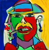 Peter Robert Keil, Hildegard Knef (Hildchen), 1984, Oil on canvas