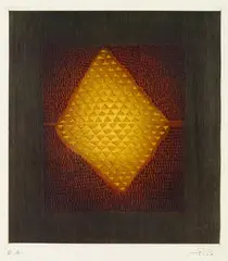 Arthur Luiz Piza, 3 Bll. Kompositionen, Colour etching