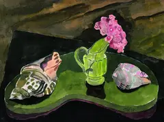 Otto Ehrich, 5 Bll. Stillleben und Landschaftsmotive, 1949, Watercolour