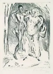 Hans Meid, 6 Bll. Figürliche Motive und Parkszenen, 1910, Etching