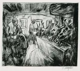 Fritz Schaefler, 4 Bll.: Kuhstall. Waldarbeiter. Abendlandschaft (2), 1919, Etching
