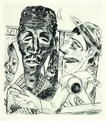 Der Neger by Max Beckmann, 1921, Drypoint, sold Sep 2002