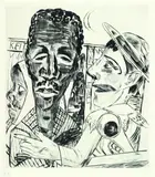 Max Beckmann, Der Neger, 1921, Drypoint