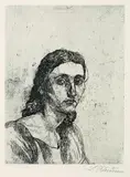 Ludwig Meidner, 2 Bll.: Porträt Bella Chagall. Porträt Tanja (Tanja X)