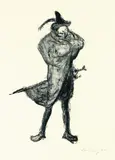 Max Slevogt, 2 Bll.: Zweikampf. Mephistostudie, 1904, Drypoint