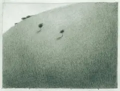 Gottfried Wiegand, 2 Bll.: Wenig Schnee im Emmental. Einige Bäume machen noch keinen Wald, Pencil drawing