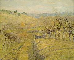 Toskanische Hügellandschaft bei San Gimignano by Paul Baum, 1913, Oil on canvas, sold May 2002