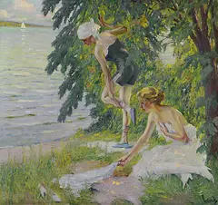Hochsommer by Edward Cucuel, 1925, Oil on canvas, sold May 2002