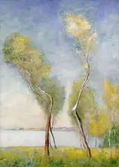 Baumgruppe am Seeufer by Lesser Ury, 1895, Oil on canvas, sold May 2002