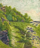 Auguste Herbin, La Côte des bois à La Roche-Guyon, 1906, Oil on canvas