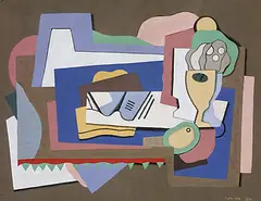 Georges Valmier, Fleurs et fruits, Gouache