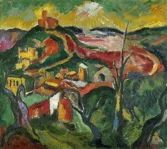 Abend am Rocca by Josef Eberz, 1920, Oil on canvas, sold May 2002