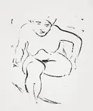 Aktstudie by Ernst Ludwig Kirchner, 1909, Lithograph, sold May 2002
