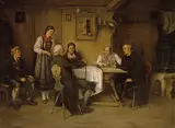 Albert Müller-Lingke, Der Ehevertrag, Oil on canvas