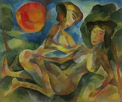 Love by Curt Ehrhardt, 1920, Oil, sold May 2002