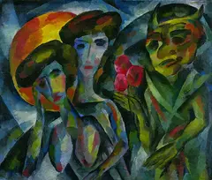 Curt Ehrhardt, Lover, Oil on fibreboard