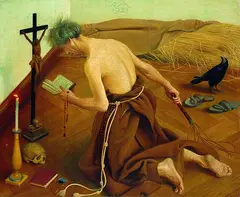 Der Eremit by Richard Müller, Oil on canvas, sold May 2002