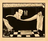 Félix Vallotton, Le bain, 1894, Numbered and signed "28 fVallotton" in blue pencil by the artist lower right