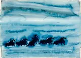 André Brasilier, Cavalcade dans les flots, Circa 1970, Watercolour on drawing paper