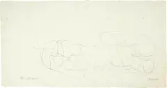 John Cage, Where R = Ryoanji (2R)/10-6/83, 1983, Pencil drawing on handmade Japan laid paper
