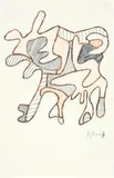 Jean Dubuffet, Vache, 10 December 1963, Felt-tip pen and biros drawing on wove paper