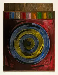 Target with Plaster Casts by Jasper Johns, 1980, Colour etching on wove paper, sold Sep 2024
