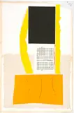 Robert Motherwell, Schönberg, 1975, Collage of paper on canvas, with acrylic paint and graphite, mounted on masonite panel