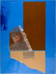 Robert Motherwell, High Tide, 1978, Collage of paper on canvas, with acrylic paint, mounted on hardboard