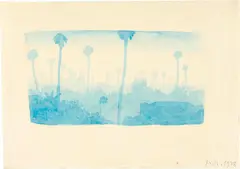 Markus Raetz, Ohne Titel, 1978, Watercolour on wove paper