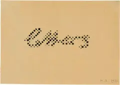 Markus Raetz, Letters, 1977, Pencil and coloured pencil on squared paper
