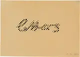 Markus Raetz, Letters, 1977, Pencil and coloured pencil on squared paper