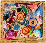 Jean Tinguely, Garten Lauben, 1989, Gouache on firm, brown paper