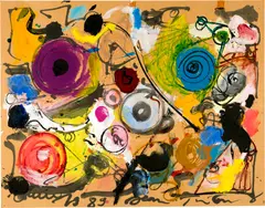 Jean Tinguely, Ohne Titel, 1989, Gouache on cardboard