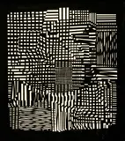 Victor Vasarely, Lonik-Neg, 1952, Acrylic on wood panel