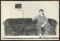 Not Vital, Gail, 1978, Acrylic, graphite and grease pencil, collage on paper