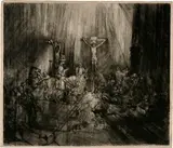 Rembrandt Harmensz van Rijn, Die drei Kreuze - Christ Crucified Between the Two Thieves: "The Three Crosses", 1653, Drypoint on laid paper without watermark