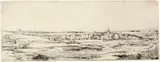 Rembrandt Harmensz van Rijn, Panorama von Bloemendaal mit dem Landgut von Saxenburg und einer Ansicht von Haarlem ("Das Goldwiegerfeld") - Panorama near Bloemendael Showing the Saxenburg Estate ("The Goldweigher’s Field")
