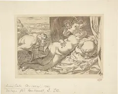 Annibale Carracci, Jupiter und Antiope, Circa 1592, Etching