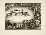 Francisco De Goya, Dibersion de España - Spanischer Zeitvertreib - Spanish Entertainment, 1825, late autumn in Bordeaux, Lithograph on wove paper. Trial proof without title below image