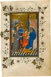 Miniatur aus einem Stundenbuch, Christus vor Pilatus, Circa 1435
